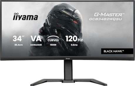 iiyama G-MASTER GCB3482WQSU-B1 34" Gaming Curved Monitor mit 120Hz Bildwiederholfrequenz & 0.6 ms Re