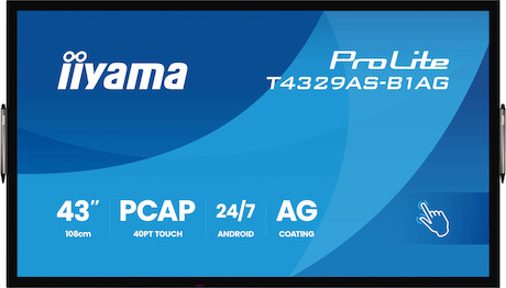 iiyama ProLite T4329AS-B1AG interaktives 43" All-in-One PCAP-Display für intelligente Räume für die