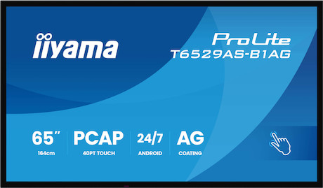 iiyama ProLite T6529AS-B1AG Interaktives 65" All-in-One-PCAP-Display für intelligente Räume für die