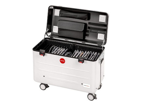 PARAT PARAPROJECT Case TC20 TwinCharge Tabletwagen, inkl. USB-A auf Lightning® / LED-Kabel, weiß
