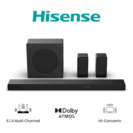 Hisense 5.1.4 Multi Channel Soundbar System AX5140Q in Schwarz