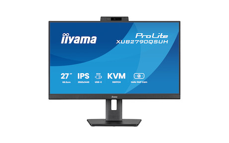 iiyama ProLite XUB2790QSUH-B2 27" IPS-Monitor mit integrierter Windows Hello Kamera, Mikrofon und US