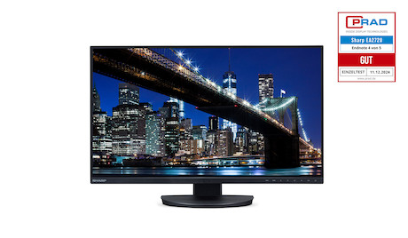 Sharp EA272UB 27" IPS Monitor, 3840 x 2160 4K UHD, 75Hz, 5ms, schwarz - Demoware
