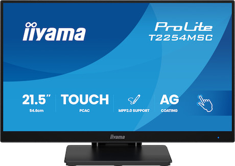 iiyama ProLite T2254MSC-B2AG 22" PCAP 10-Punkte Touchscreen-Monitor mit IPS-Panel-Technologie und An