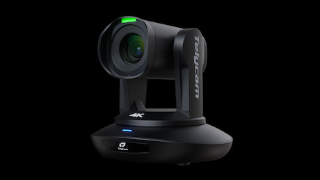 Telycam Vision+ 4KN 4K60 20X PTZ-Videokamera mit automatischer Verfolgung und Live-Streaming, schwar