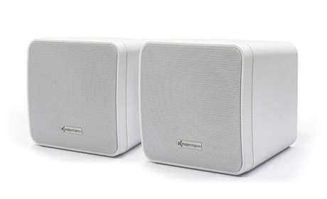 Kindermann Aktivbox Set² 50+ Stereo Aktivlautsprecher Set, weiß