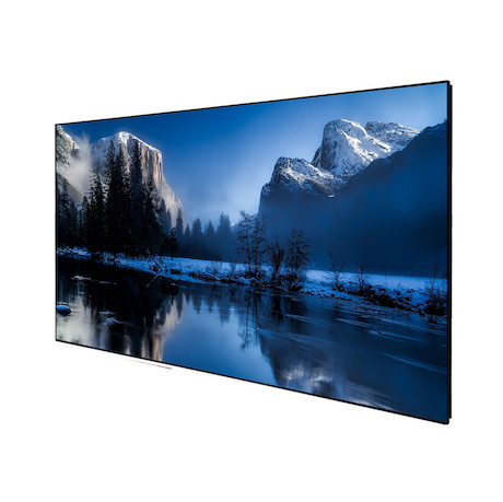 DELUXX Cinema Hochkontrast-Rahmenleinwand SlimFrame 221 x 124cm, 100" - DARKVISION - Demoware