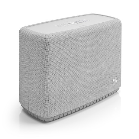 Audio Pro A15 portabler, spritzwasserfester Multiroom-Lautsprecher in Hellgrau