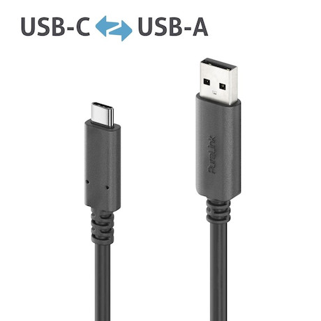 PureLink USB v3.2 USB-C / USB-A Kabel - 5 Meter