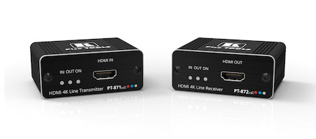 Kramer PT-871/2xr-KIT 4K HDR HDMI Kompakte PoC Extender über Long–Reach DGKat 2.0 - Demoware