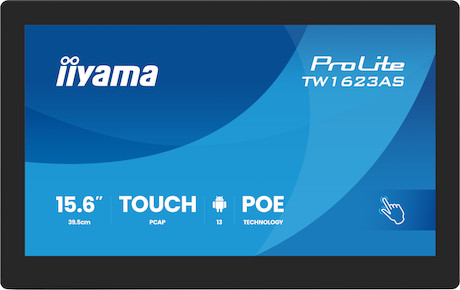 iiyama ProLite TW1623AS-B3P 16" PCAP 10-Punkt-Touchscreen-PC mit Android-Betriebssystem, Power-over-