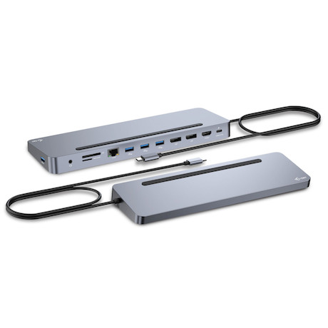 i-tec USB-C Metal Ergonomic 3x 4K Display Docking Station + Power Delivery 100 W