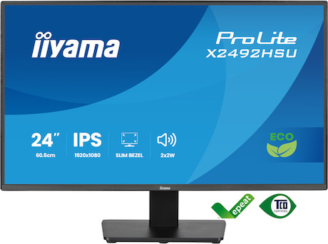 iiyama ProLite X2492HSU-B1 24" IPS-Full-HD-Panel mit 4-seitigem Slim-Bezel
