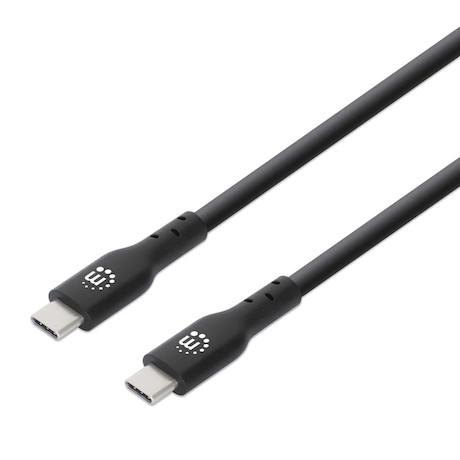 Manhattan USB-C-zu-USB-A-Kabel, Stecker-Stecker, schwarz, 480 Mbit/s (USB 2.0), 1m