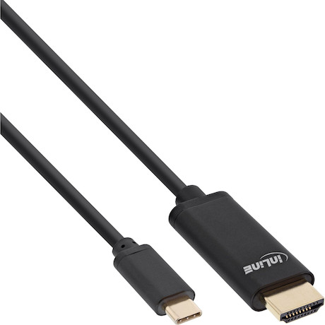 Inline USB Display Kabel, USB-C Stecker zu HDMI Stecker, 5m