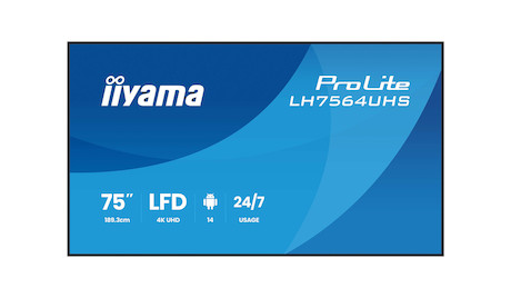 iiyama ProLite LH7564UHS-B1AG 4K UHD 75" Digital Signage-Display mit erweiterten Steuerungs- und Kon
