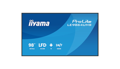 iiyama ProLite LE9864UHS-B1AG 4K UHD 98" Digital-Signage-Display mit erweiterten Steuerungs- und Kon
