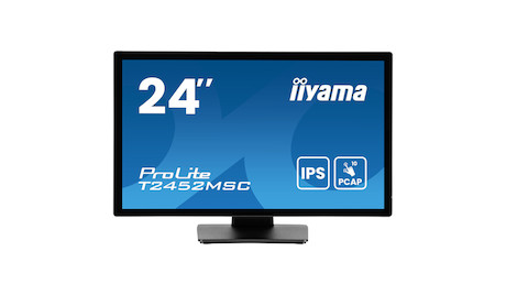 iiyama ProLite T2452MSC-B1AG 24” PCAP 10-Punkt Multi-Touch-Monitor mit Edge-to-Edge-Glas-Design und
