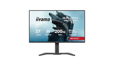iiyama G-MASTER Red Eagle GB2771QSU-B1 27" Gaming-Monitor mit dem höhenverstellbaren Standfuß und US