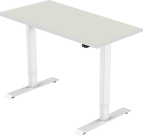 celexon elektrisch höhenverstellbarer Schreibtisch Economy eAdjust-71121 - weiß, inkl. Tischplatte 1