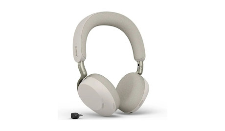 Jabra Evolve3 75 - Bluetooth, USB-C - schnurloses Stereo Headset | ohne Ladepad | Warmgrau