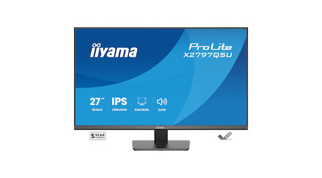 iiyama ProLite X2797QSU-B1 27" QHD-IPS-Monitor mit vierseitigem schmalem Rahmen und EPEAT-Silber-Zer