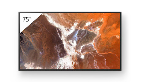 Sony FW-75BZ30P professionelles 75-Zoll-4K-HDR-Display mit Deep Black Non-Glare Standard, flexibler