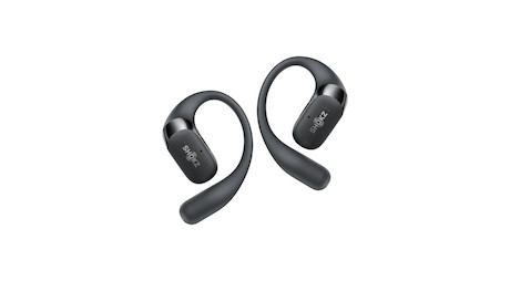 SHOKZ OpenFit 2+ Open-Ear-Design Bluetooth Kopfhörer mit bis zu 48 Stunden Wiedergabezeit | schwarz