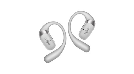 SHOKZ OpenFit 2+ Open-Ear-Design Bluetooth Kopfhörer mit bis zu 48 Stunden Wiedergabezeit | grau