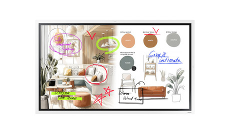 Samsung Flip WM65FX 65" 4K Interaktives Touchdisplay für effiziente Zusammenarbeit