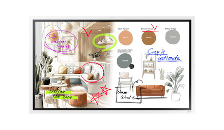 Samsung Flip WM75FX 75" 4K Interaktives Touchdisplay für effiziente Zusammenarbeit