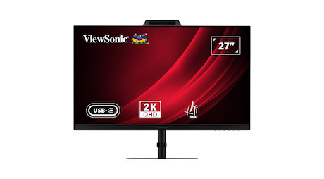 ViewSonic VG2741V-2K 27" QHD USB-C Videokonferenzmonitor mit Windows Hello-zertifizierter Webcam