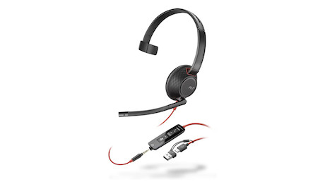 Poly Blackwire 5210 Monaural USB-C Headset+ - Headset - Mono