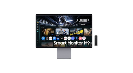 Samsung 32" Smart AI M90SF QD-OLED 4K Monitor mit WLAN, Bluetooth und integrierter 4K-Kamera