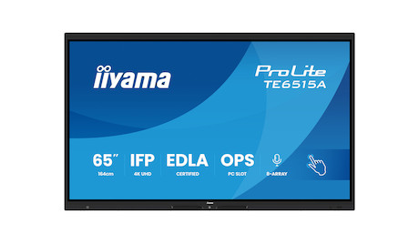 iiyama ProLite TE6515A-B2AG 64.5" 4K UHD Google EDLA-zertifiziertes interaktives Display