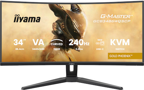 iiyama G-MASTER GCB3486WQSCP-B1 34" Gold Phoenix Curved Monitor mit 240Hz Bildwiederholfrequenz & 0.