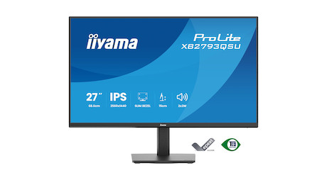 iiyama ProLite XB2793QSU-B1 27" Monitor mit IPS-Panel-Technologie, QHD Auflösung, ergonomischem Stan