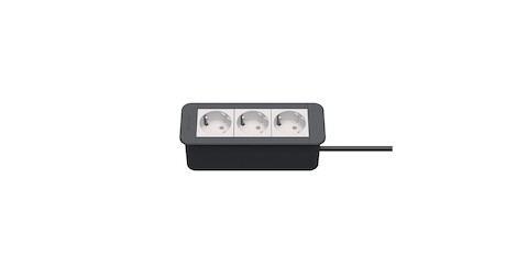 Kindermann CablePort Office frame 3-fach 3x Strom