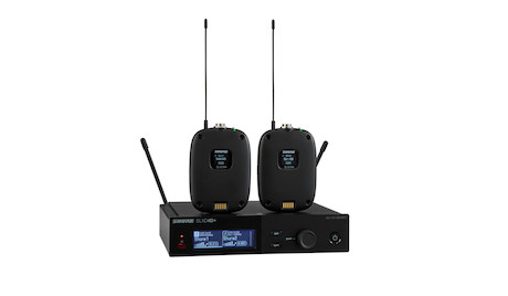 Shure SLXD14D+ 2-Kanal-Drahtlossystem mit zwei Taschensendern, Frequenzband: K55