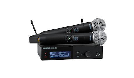 Shure SLXD24D+/58 2-Kanal-Drahtlossystem mit zwei SLXD2+/58 Handsendern, Frequenzband: K55