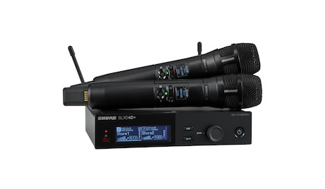 Shure SLXD24D+/N8C 2-Kanal-Drahtlossystem mit zwei Nexadyne™ 8/C Handsendern, Frequenzband: K55