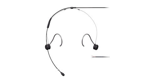 Shure TH53 TwinPlex™ Subminiatur-Headset mit offenem Kabelende, Farbe: Schwarz