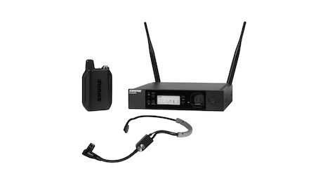 Shure GLXDR+ digitales Headset-Funksystem mit SM35 Headsetmikrofon zu Rackmontage, EU, Frequenzversi