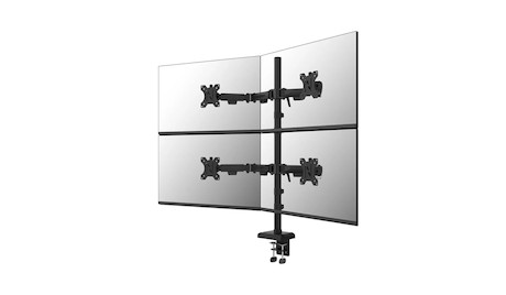 Neomounts DS60-600BL2-2 Quadruple-Monitorarm für vier Monitore bis zu 32 Zoll