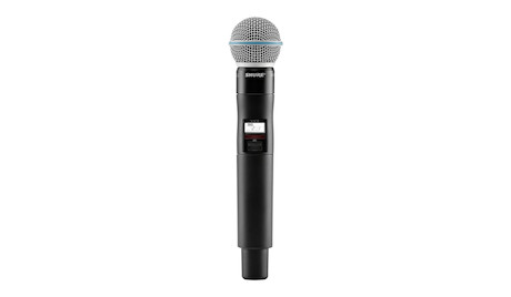 Shure QLXD2 Handsender mit Beta 58A Mikrofonkapsel, Frequenzband: G51