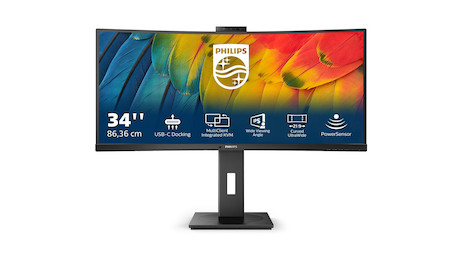 Philips 34B1U5600CH/00 Business Monitor UltraWide-Display: geschwungen, USB-C-Dockingstation