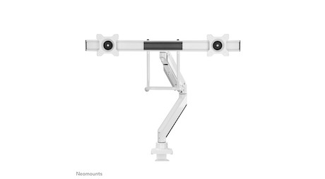 Neomounts NM-D775DXWHITE Monitorarm 10-32" - Gasfeder - Topfix - 180°-Stopp - Klemme/Durchführung -