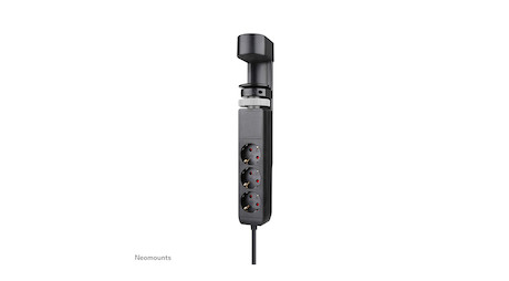 Neomounts VOLT Desk Clamp socket with Quick-charge USB Ports clamp 0-50mm 3x type-F 230V