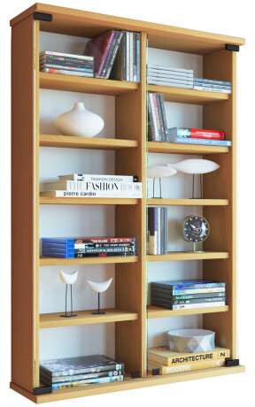 VCM CD / DVD Wandregal "Zuntisa" | Wand Regal Hänge Vitrine Buche