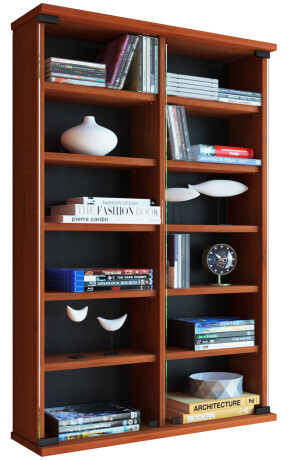 VCM CD / DVD Wandregal "Zuntisa" | Wand Regal Hänge Vitrine Kirschbaum